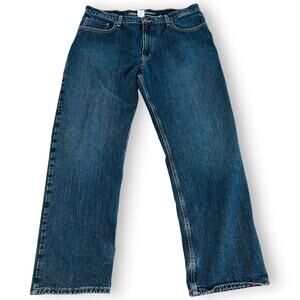 Eddie Bauer 36 x 30 Jeans Flannel Lined Blue Relaxed Fit 100% Cotton